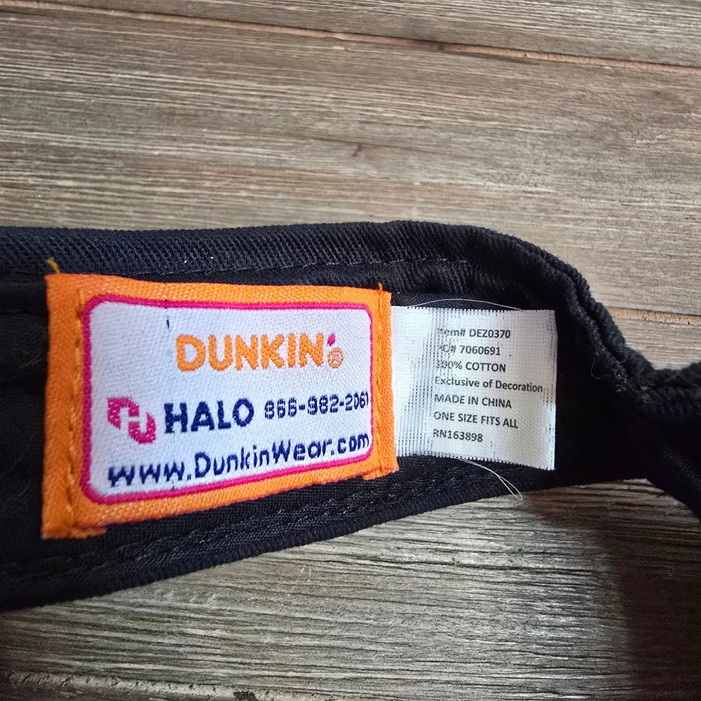 Dunkin Donuts Employee Uniform Set Black Full Zip Jacket and Visor Mens Large - Picture 9 of 11